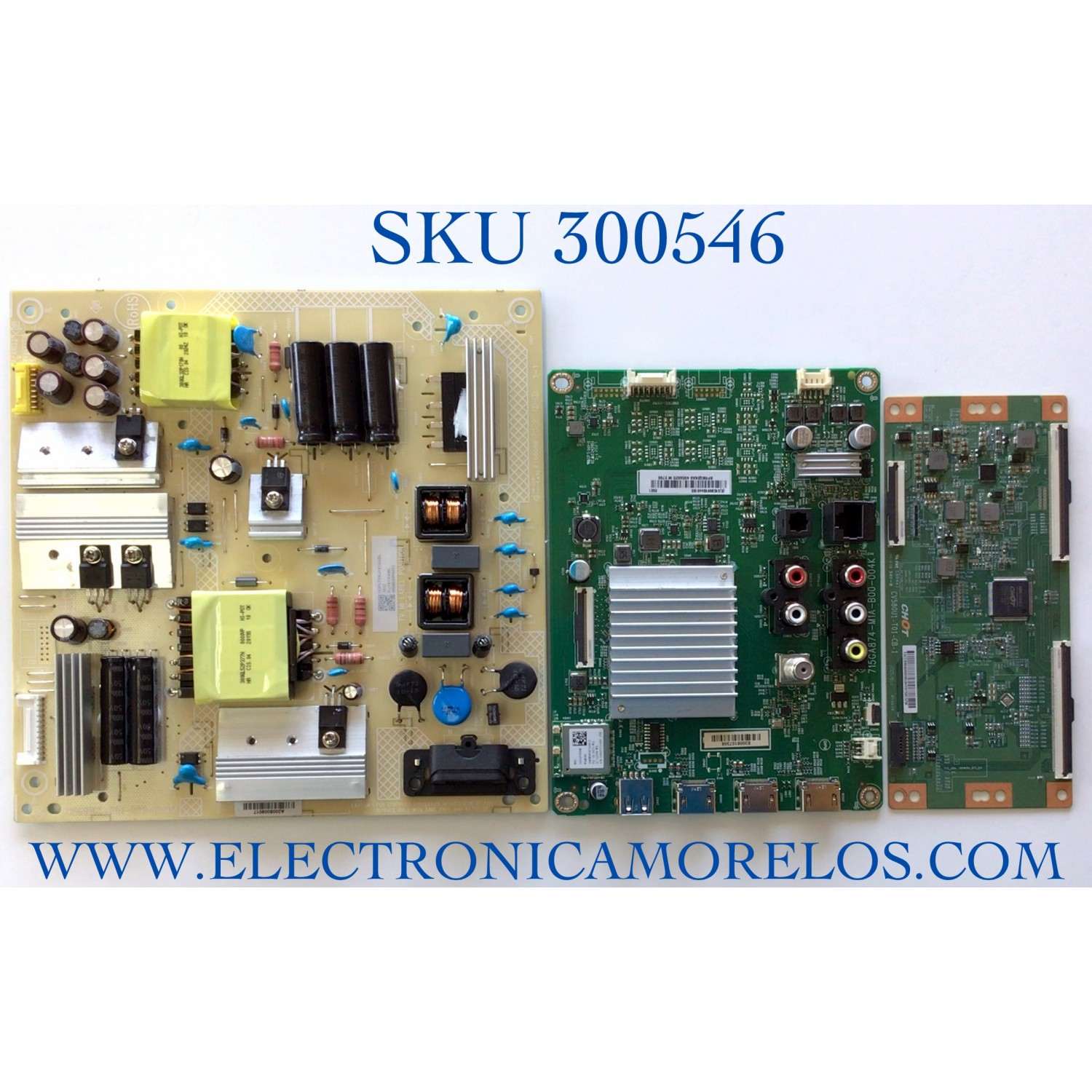 KIT DE TARJETAS PARA TV VIZIO 4K HDR SMART TV / NUMERO DE PARTE MAIN XKCB02K044 / 715GA874-M1A-B00-004K / T-CON CV580U1-T01-CB-1 / E3CCBB5800020G0H / FUENTE PLTVKJ181XABL / 715G9165-P01-002-003M / PANEL TPT580B5-U1T01.D REV:S01AU / MODELO V585X-H1 LTMHB9